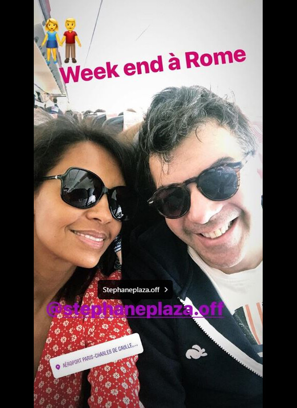 Karine Le Marchand part en week-end à Rome avec Stéphane Plaza le 16 juin 2018.