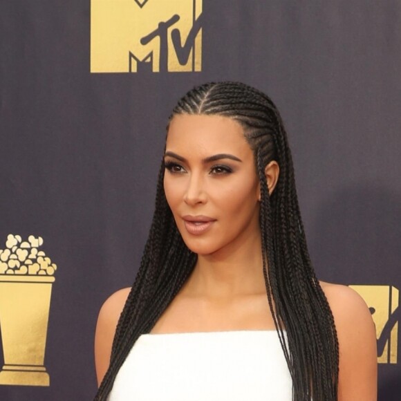 Kim Kardashian West - Les célébrités posent lors du photocall de la soirée des "MTV Movie And TV Awards" à Santa Monica le 16 juin 2018.