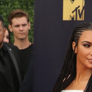Kim Kardashian West - Les célébrités posent lors du photocall de la soirée des "MTV Movie And TV Awards" à Santa Monica le 16 juin 2018.