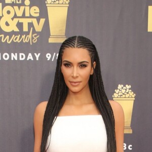 Kim Kardashian West - Les célébrités posent lors du photocall de la soirée des "MTV Movie And TV Awards" à Santa Monica le 16 juin 2018.