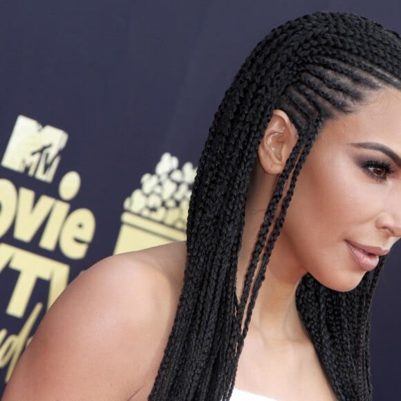 Kim Kardashian - Les célébrités posent lors du photocall de la soirée des "MTV Movie And TV Awards" à Santa Monica le 16 juin 2018.