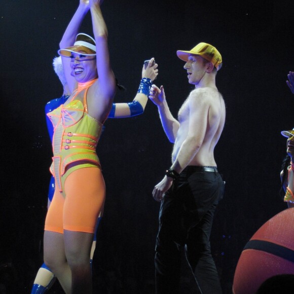 Katy Perry en concert à l'O2 arena à Londres, le 15 juin 2018.