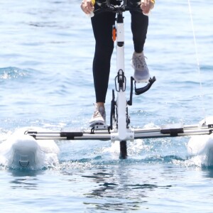 La princesse Charlene de Monaco lors du Water Bike Challenge, au profit de la Fondation princesse Charlene de Monaco au départ du Yacht Club de Monaco le 17 juin 2018. © Bruno Bebert / Bestimage