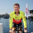David Coulthard lors du Water Bike Challenge, au profit de la Fondation princesse Charlene de Monaco au départ du Yacht Club de Monaco le 17 juin 2018. © Bruno Bebert / Bestimage