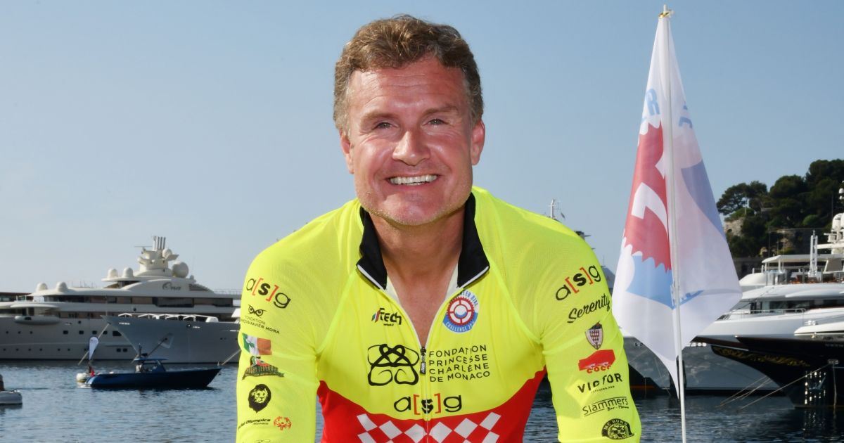 David Coulthard lors du Water Bike Challenge, au profit de ...