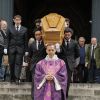 Sortie des obsèques de Yvette Horner en l'église Saint-Roch à Paris le 19 juin 2018. © CVS/Bestimage