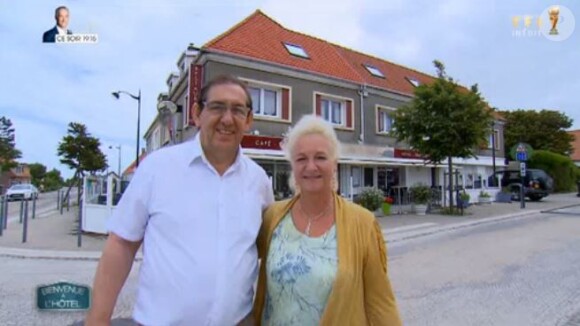 Isabelle et Francis, anciens propriétaires de "L'Auberge des 2 caps" dans "Bienvenue à l'hôtel" (TF1) lundi 18 juin 2018.