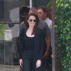 Exclusif - Angelina Jolie va déjeuner avec son fils Pax au restaurant Il Cieko la veille de la fête des mères à Beverly Hills le 12 mai 2018.