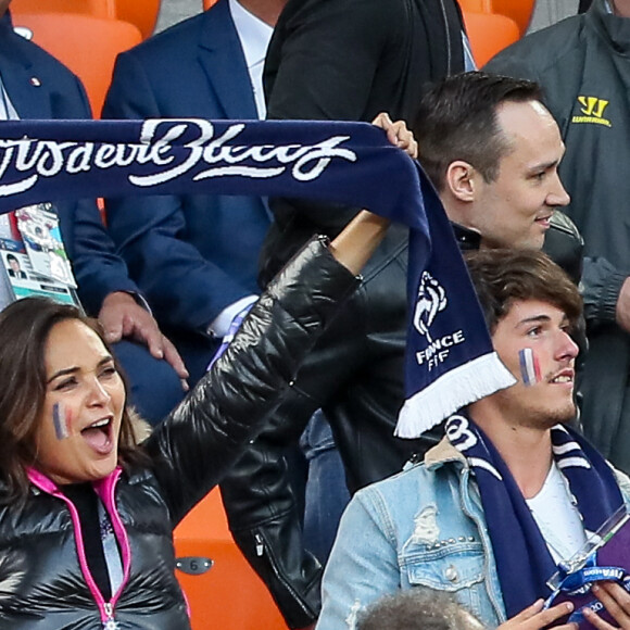 Valérie Bègue et Dylan Deschamps lors du match de coupe du monde opposant la France au Pérou au stade Ekaterinburg à Yekaterinburg, Russie, le 21 juin 2018. La France a gagné 1-0. © Cyril Moreau/Bestimage