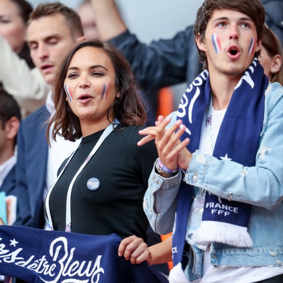 Valérie Bègue et Dylan Deschamps lors du match de coupe du monde opposant la France au Pérou au stade Ekaterinburg à Yekaterinburg, Russie, le 21 juin 2018. La France a gagné 1-0. © Cyril Moreau/Bestimage