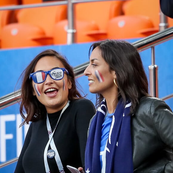 Valérie Begue, Leïla Kaddour-Boudadi lors du match de coupe du monde opposant la France au Pérou au stade Ekaterinburg à Yekaterinburg, Russie, le 21 juin 2018. La France a gagné 1-0. © Cyril Moreau/Bestimage