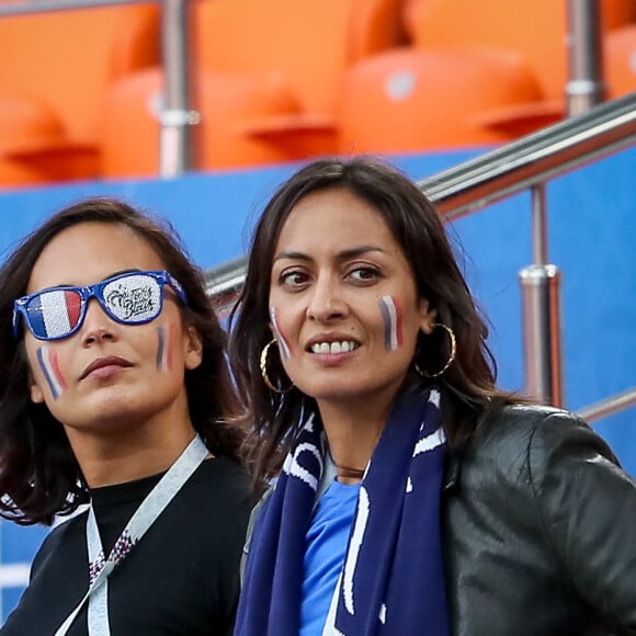 Valérie Begue, Leïla Kaddour-Boudadi lors du match de coupe du monde opposant la France au Pérou au stade Ekaterinburg à Yekaterinburg, Russie, le 21 juin 2018. La France a gagné 1-0. © Cyril Moreau/Bestimage