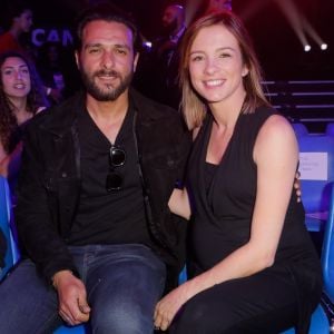 Maxim Nucci (Yodelice) et sa compagne enceinte Isabelle Ithurburu - Maxim Nucci (Yodelice) et sa compagne enceinte Isabelle Ithurburu assistent au match de boxe de Tony Yoka au palais des sports de Paris, le 23 juin 2018 © Veeren-CVS/Bestimage