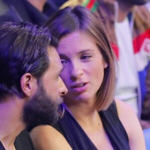 Maxim Nucci (Yodelice) et sa compagne enceinte Isabelle Ithurburu - Maxim Nucci (Yodelice) et sa compagne enceinte Isabelle Ithurburu assistent au match de boxe de Tony Yoka au palais des sports de Paris, le 23 juin 2018 © Veeren-CVS/Bestimage