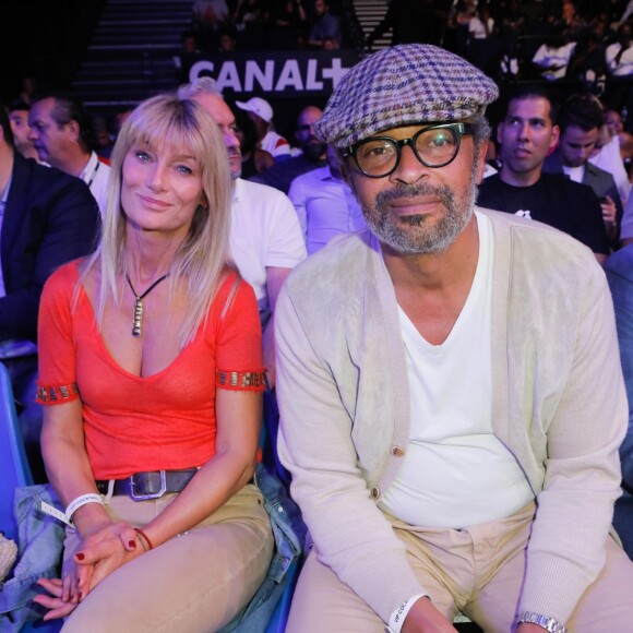 Yannick Noah et sa femme Isabelle Camus - People au match de boxe de Tony Yoka au palais des sports de Paris, le 23 juin 2018 Tony Yoka a battu David Allen par arrêt de l'arbitre à la dixième reprise, lors de son cinquième combat pro à Paris le 23 juin 2018 © Veeren-CVS/Bestimage