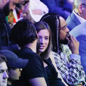 Maxim Nucci (Yodelice) et sa compagne enceinte Isabelle Ithurburu - Maxim Nucci (Yodelice) et sa compagne enceinte Isabelle Ithurburu assistent au match de boxe de Tony Yoka au palais des sports de Paris, le 23 juin 2018 © Veeren-CVS/Bestimage