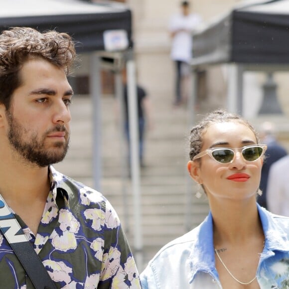 Camélia Jordana et un ami au défilé de mode Balmain homme collection printemps-été 2019 lors de la fashion week à Paris le 24 juin 2018 © Veeren/CVS/Bestimage