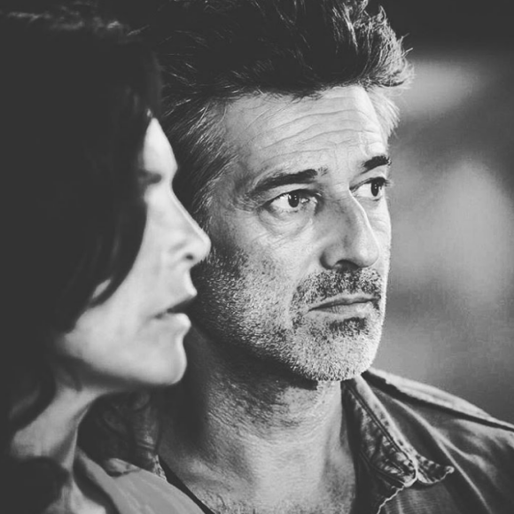 Astrid Veillon et Stéphane Blancafort sur le tournage de Tandem - Instagram, septembre 2017