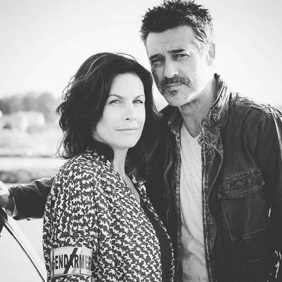 Astrid Veillon et Stéphane Blancafort sur le tournage de Tandem - Instagram, novembre 2016