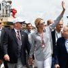 Christian Estrosi (le maire de Nice et vice-président du Conseil Régional de PACA), le prince Albert II de Monaco, la princesse Charlène de Monaco et Jean Todt durant le Grand Prix de France au Castellet le 24 juin 2018. C. Estrosi, le maire de Nice et le vice-président du Conseil Regional de PACA, est à l'origine du retour du Grand Prix de France au Circuit Paul Ricard. C'est L. Hamilton qui a remporté le Grand Prix devant M. Verstappen, second, et K. Raikkonen troisième. © Bruno Bebert / Bestimage