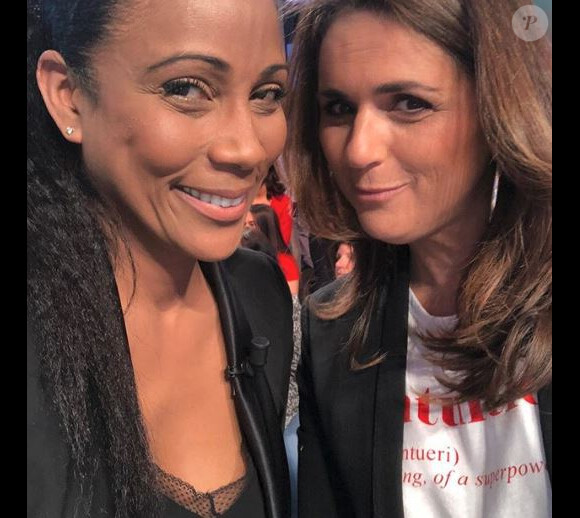 Christine Kelly et Valérie Benaïm sur le plateau de Touche pas à mon poste - Instagram, 2018