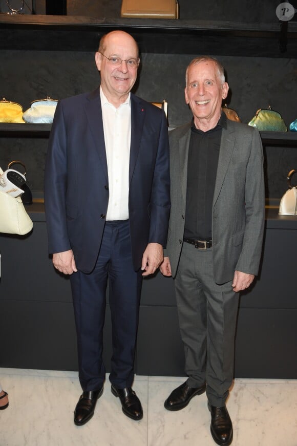 Exclusif - Christian Deydier et Renaud Pellegrino (fondateur et directeur de Pellegrino) à la soirée d'inauguration de la nouvelle boutique "Pellegrino" à Paris.