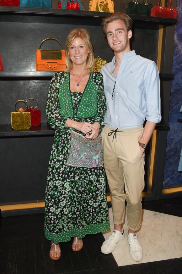 Exclusif -Eleonor Lanvin et son fils Edouard à la soirée d'inauguration de la nouvelle boutique "Pellegrino" à Paris, le 26 juin 2018.