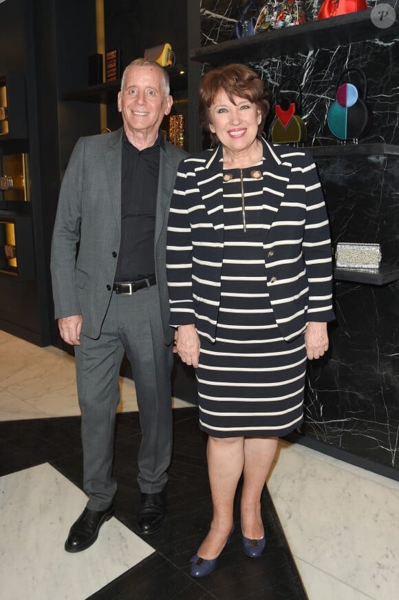 Exclusif - Renaud Pellegrino (fondateur et directeur de Pellegrino) et Roselyne Bachelot à la soirée d'inauguration de la nouvelle boutique "Pellegrino à Paris, le 26 juin 2018.