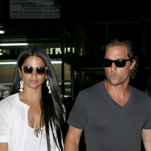 Matthew McConaughey et sa femme Camila Alves sont allés au cinéma en amoureux à Tribeca à New York, le 27 septembre 2017