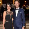 Romain Grosjean et sa femme Marion Jollès Grosjean - Gala de charité organisé par Romain Grosjean au profit de l'association "Enfance et Cancer" à l'hôtel InterContinental à Paris, le 9 septembre 2015.