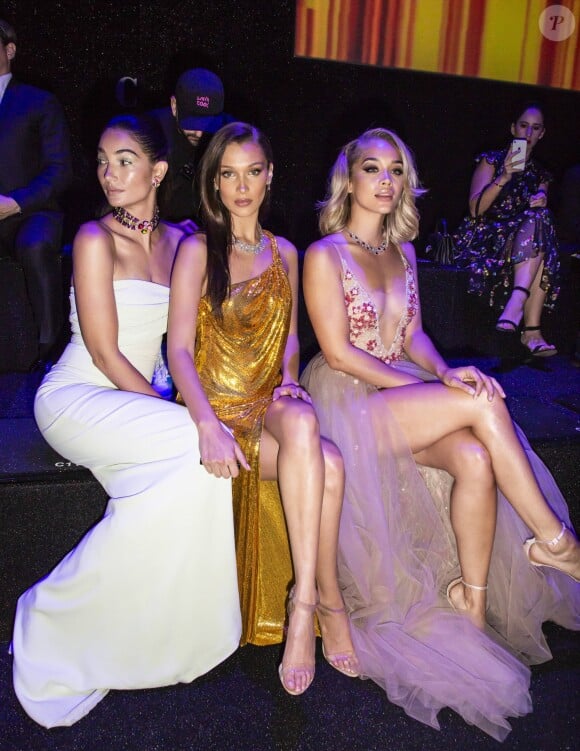 Lily Aldridge, Bella Hadid, Jasmine Sanders au défilé du Bvgalri Gala Dinner à Rome, le 28 juin 2018.