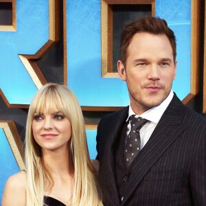 Anna Faris et Chris Pratt lors de la première du film "Les Gardiens de la Galaxie Vol. 2" à Londres, Royaume Uni, le 24 avril 2017.