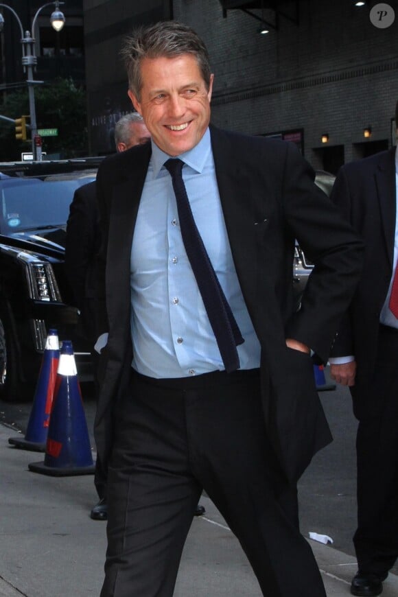Hugh Grant arrive à l'émission "The Late Show" de Stephen Colbert à New York, le 26 juin 2018