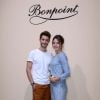 Pierre Niney et Natasha Andrews - Défilé Bonpoint printemps-été 2019 au Palais de Tokyo. Paris, le 4 juillet 2018.
