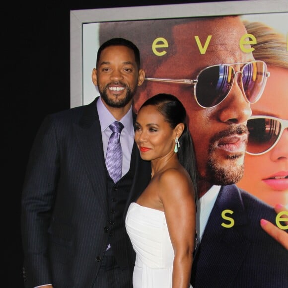 Will Smith et sa femme Jada Pinkett Smith - Avant-première du film "Focus" à Hollywood, le 24 février 2015.