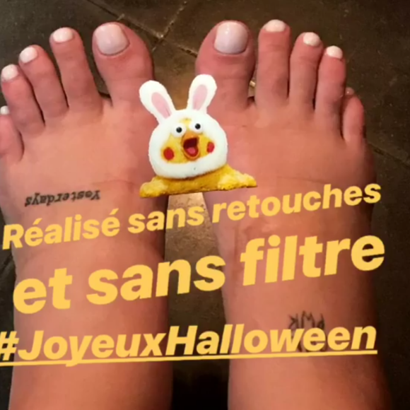 Caroline Receveur dévoile ses pieds gonflés dû à sa grossesse - Instagram, 5 juillet 2018