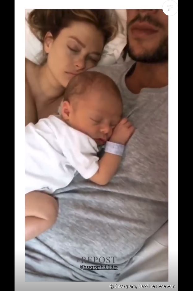 Caroline Receveur et Hugo Philip ont accueilli leur premier enfant, Marlon le 6 juillet 2018 - Instagram, 7 juillet 2018
