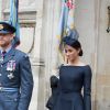 Le prince Harry, duc de Sussex et Meghan Markle, duchesse de Sussex - La famille royale d'Angleterre à la sortie de l'abbaye de Westminster pour le centenaire de la RAF à Londres. Le 10 juillet 2018