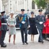 Kate Catherine Middleton, duchesse de Cambridge, le prince William, duc de Cambridge, Meghan Markle, duchesse de Sussex et le prince Harry, duc de Sussex - Arrivées de la famille royale d'Angleterre à l'abbaye de Westminster pour le centenaire de la RAF à Londres. Le 10 juillet 2018