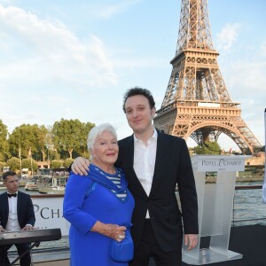 Line Renaud et Martin Rey-Chirac - Soirée du 90e anniversaire de Line Renaud sur le bateau Potel & Chabot "Pavillon Seine" à Paris le 2 juillet 2018. © Coadic Guirec/Bestimage