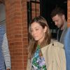Justin Timberlake et sa femme Jessica Biel sortent du restaurant Bocca di Lupo à Londres, le 10 juillet 2018.