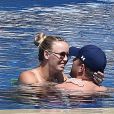 Caroline Wozniacki et son fiancé David Lee en vacances à Portofino en Italie, le 14 juillet 2018.