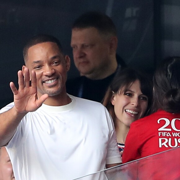 Will Smith - People au stade Loujniki lors de la finale de la Coupe du Monde de Football 2018 à Moscou, opposant la France à la Croatie à Moscou le 15 juillet 2018 .© Cyril Moreau/Bestimage