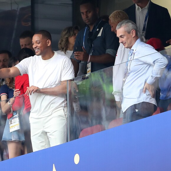 Will Smith - People au stade Loujniki lors de la finale de la Coupe du Monde de Football 2018 à Moscou, opposant la France à la Croatie à Moscou le 15 juillet 2018 .© Cyril Moreau/Bestimage
