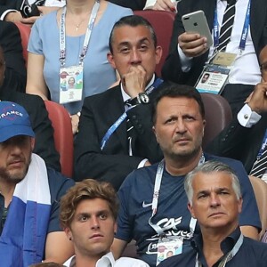Dany Boon, Arthur - People au stade Loujniki lors de la finale de la Coupe du Monde de Football 2018 à Moscou, opposant la France à la Croatie à Moscou le 15 juillet 2018 .© Cyril Moreau/Bestimage