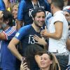 Leïla Kaddour-Boudadi et Vianney - People au stade Loujniki lors de la finale de la Coupe du Monde de Football 2018 à Moscou, opposant la France à la Croatie à Moscou le 15 juillet 2018 .© Cyril Moreau/Bestimage