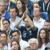 Leïla Kaddour-Boudadi et Vianney - People au stade Loujniki lors de la finale de la Coupe du Monde de Football 2018 à Moscou, opposant la France à la Croatie à Moscou le 15 juillet 2018 .© Cyril Moreau/Bestimage
