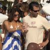 Donald Trump Jr. et sa nouvelle compagne Kimberly Guilfoyle au Nikki Beach à Saint-Tropez, le 15 juillet 2018.