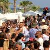 Exclusif - Donald Trump Jr (l'homme au chapeau de paille) au Nikki Beach à Saint-Tropez. Le 13 juillet 2018 © Luc Boutria / Nice Matin / Bestimage