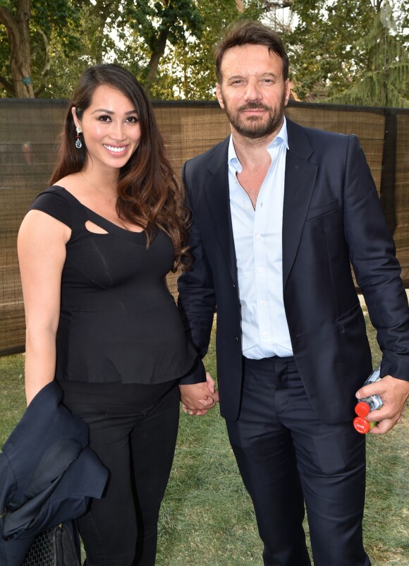 Exclusif - Samuel Le Bihan et sa compagne Angela (Enceinte) - People et Backstage du Grand concert de Musique classique du 14 juillet au Champs de Mars à Paris. Le 14 juillet 2018 © Guirec-Gorassini-Veeren / Bestimage